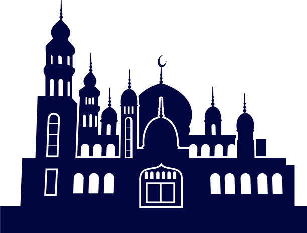 清真寺标志设计模板清真寺图标符号图片下载