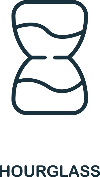 沙漏图标轮廓风格细线创意图片下载