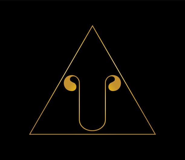 U豪华字母标志模板中为餐厅图片下载