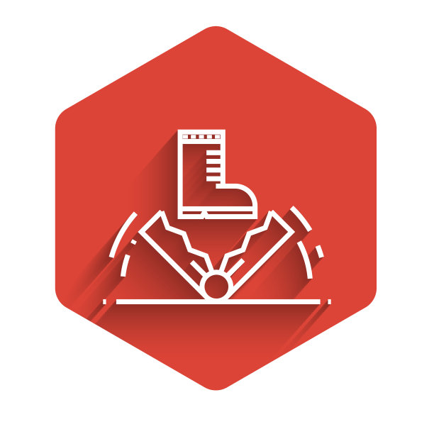 捕陷器狩猎图标白线长孤立图片下载