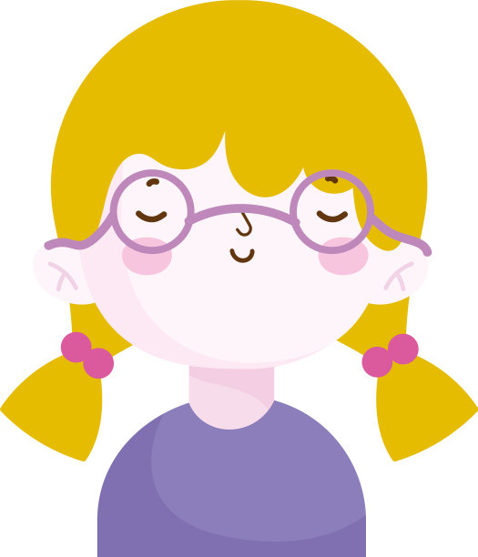 可爱的小女孩肖像卡通儿童图片下载