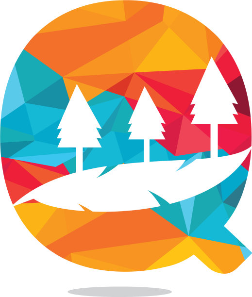 自然景观图标字母q标志设计图片下载