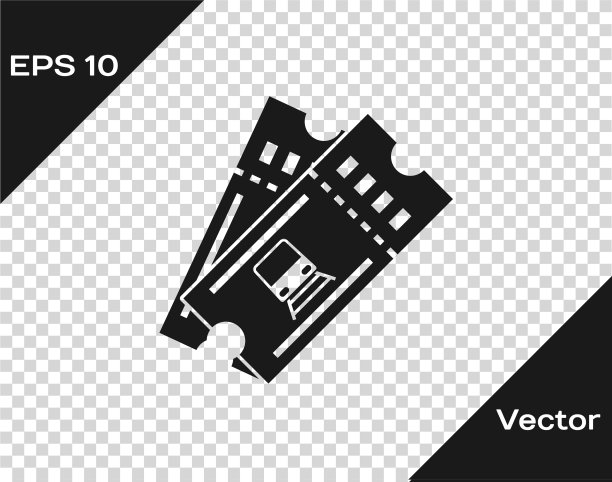 灰色火车票图标孤立透明图片下载