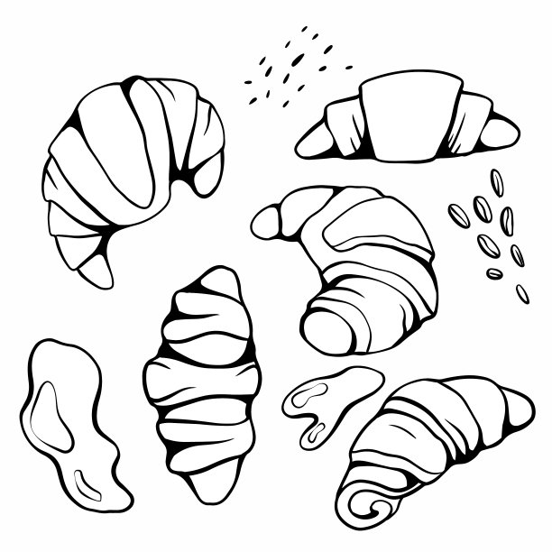 设置等高线及各类牛角包图片下载