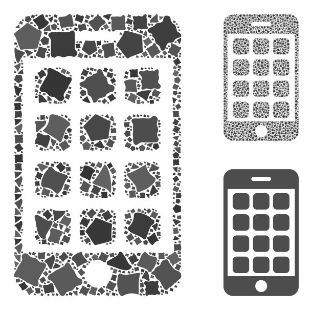 手机应用马赛克图标驼峰碎片图片下载