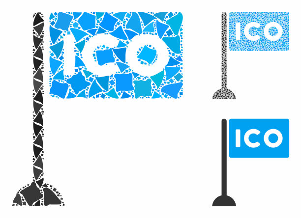 ICO矩形旗帜马赛克图标图片下载