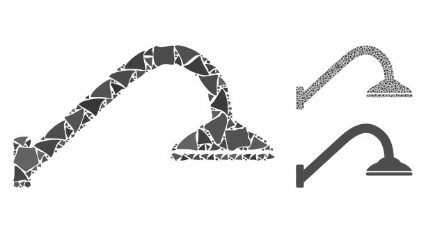 淋浴管马赛克图标驼峰件图片下载