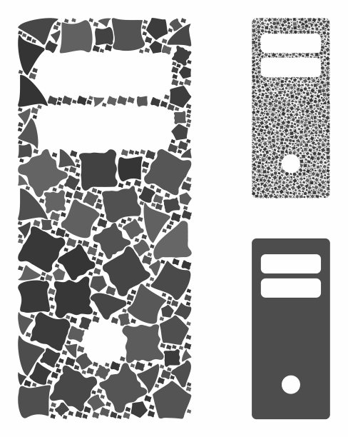 计算机主机组成图标的晃动图片下载