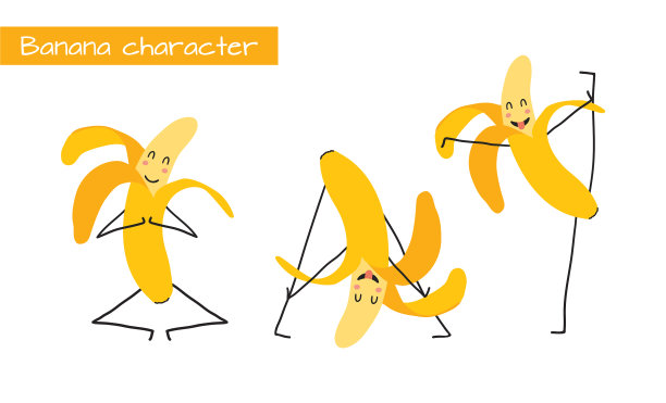 孤立可爱的角色香蕉图片下载