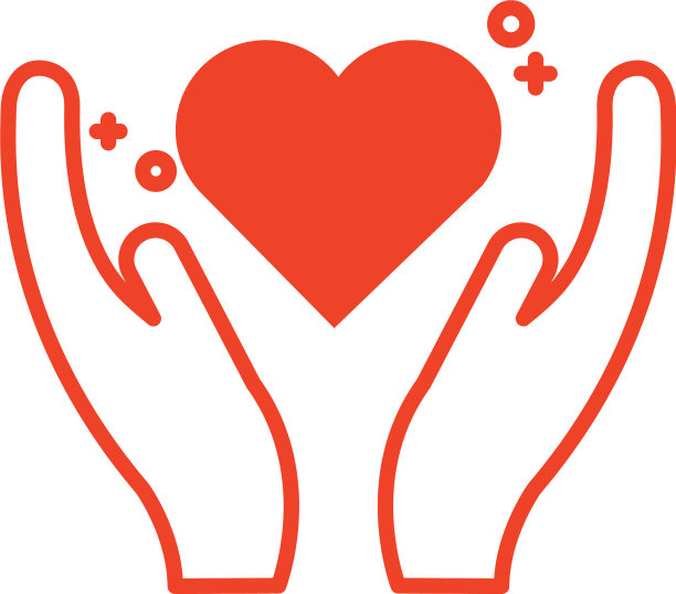 孤立的手和帮助图标线设计图片下载