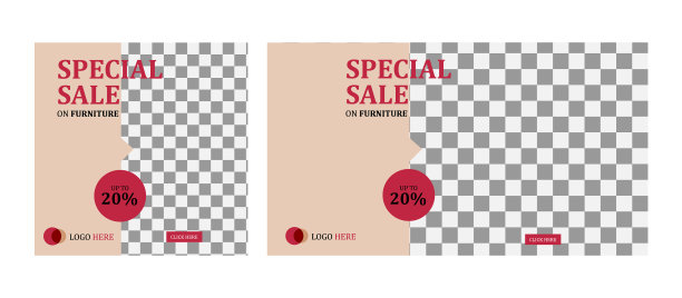 家具横幅社交媒体和网站模板图片下载