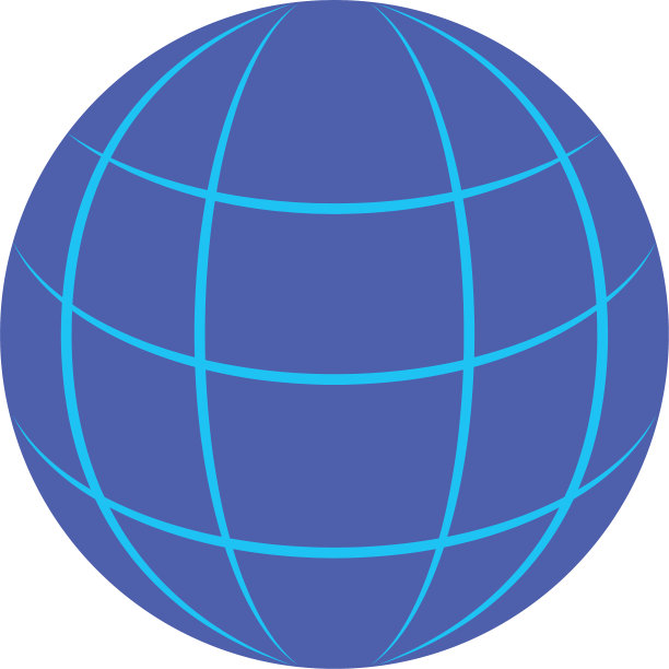 数字地球仪图标平面设计图片下载