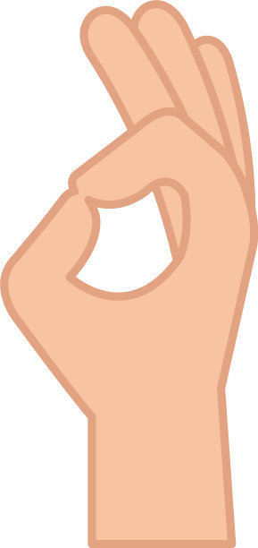 孤立的手势信号图标填充设计图片下载