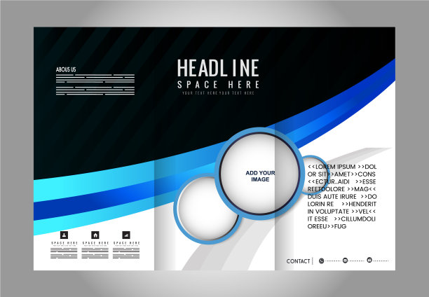 宣传册设计模板三倍几何图片下载