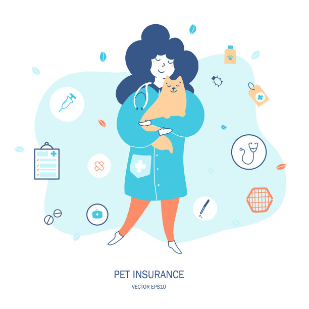 猫人寿保险手画平图片下载