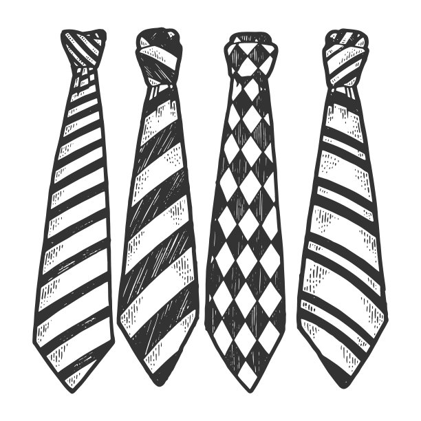 领带素描雕刻图片下载