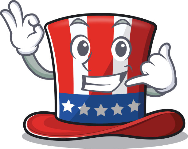 山姆大叔的帽子叫我卡通人物图片下载