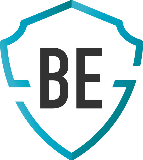字母BE创意盾牌标志设计图片下载