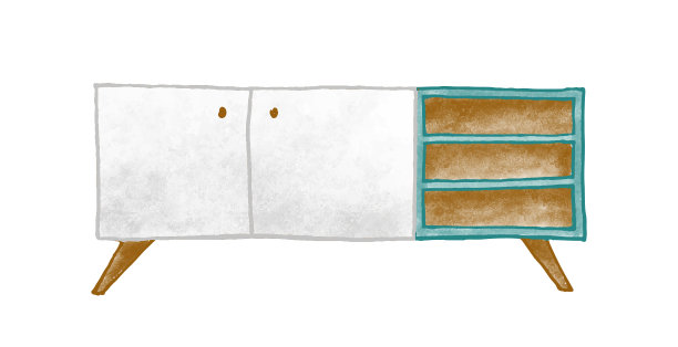 木制家具色彩斑斓图片下载