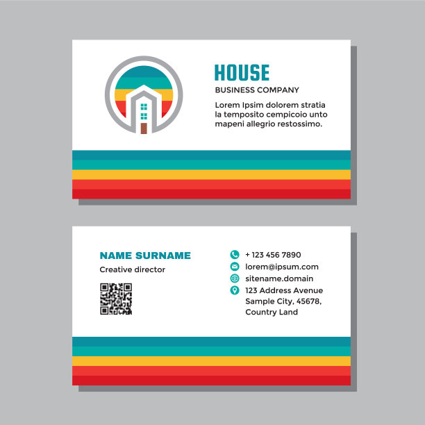 商务访问卡模板与标志-概念图片下载