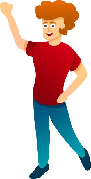 快乐嗨男孩偶像卡通风格图片下载