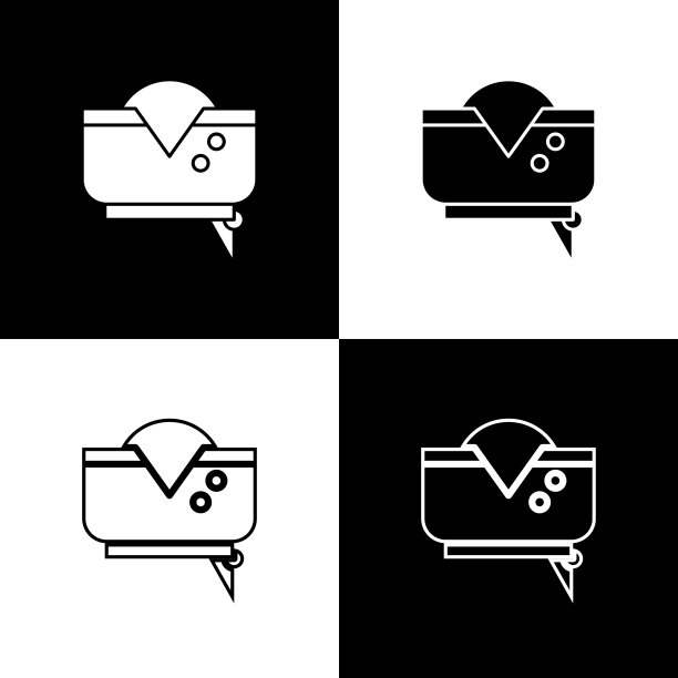 设置海盗帽图标隔离在黑色和白色图片下载