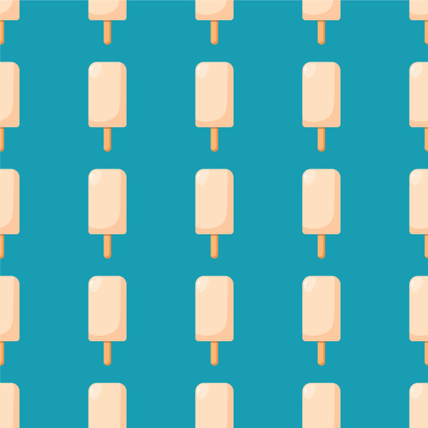 明亮扁平无缝图案与冰淇淋图片下载