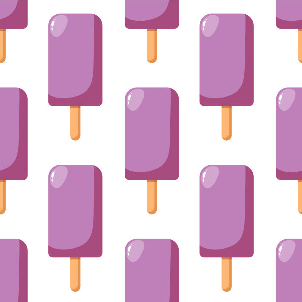 明亮扁平无缝图案与冰淇淋图片下载