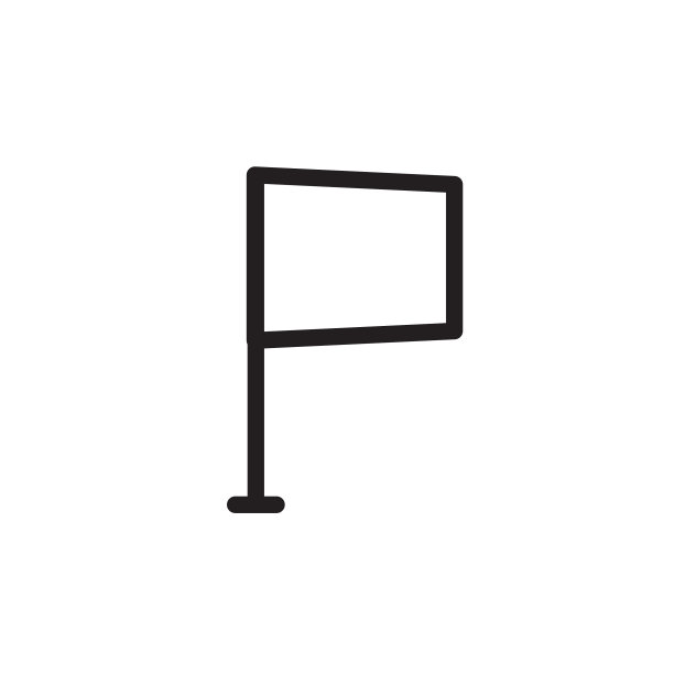 扁平线条旗帜图标logo元素设计EPS图片下载