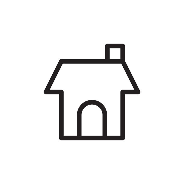 扁平线条房屋图标logo元素房屋设计EPS图片下载