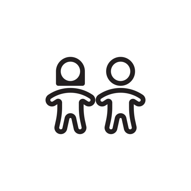 扁平线条儿童图标Logo元素图片下载