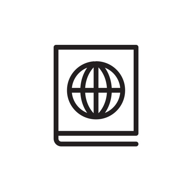 扁平线稿身份证护照图标图片下载