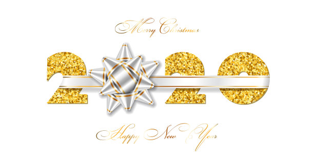 圣诞贺卡3d礼物丝带蝴蝶结金图片下载