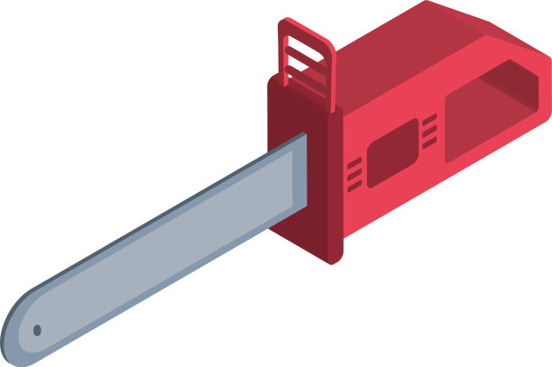 链锯汽油链锯在白色的背景图片下载