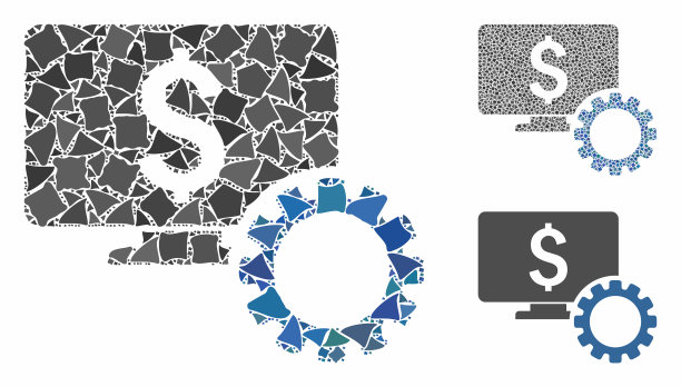 财务监控选项马赛克图标图片下载