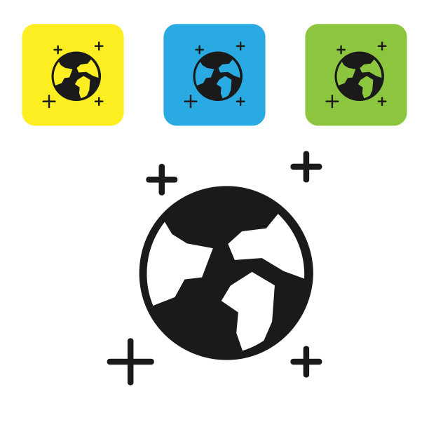 黑色地球地球仪图标孤立在白色图片下载