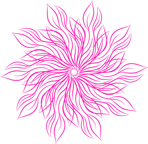 曼荼罗圆形花饰孤立在白色上图片下载