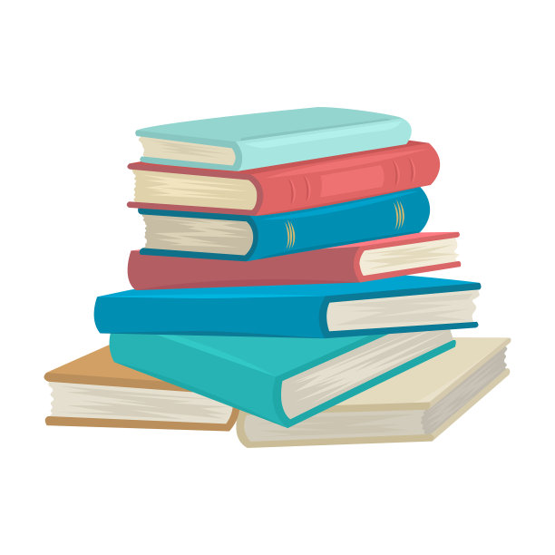 书籍和课本分开堆放图片下载