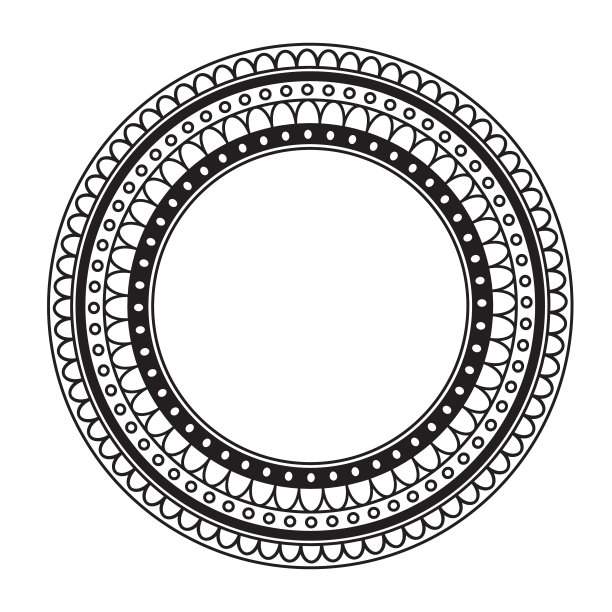 圆形边框装饰复古风格装饰图片下载