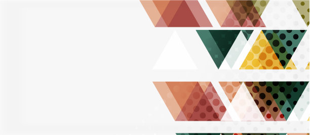 横幅用彩色马赛克几何三角形图片下载
