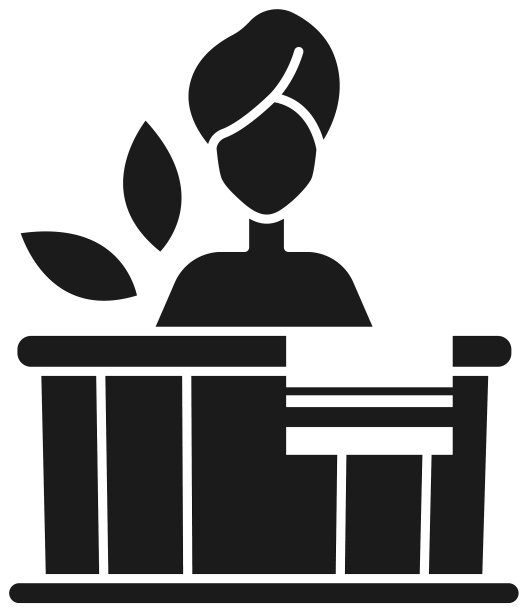女人在浴缸温泉剪影风格图标图片下载