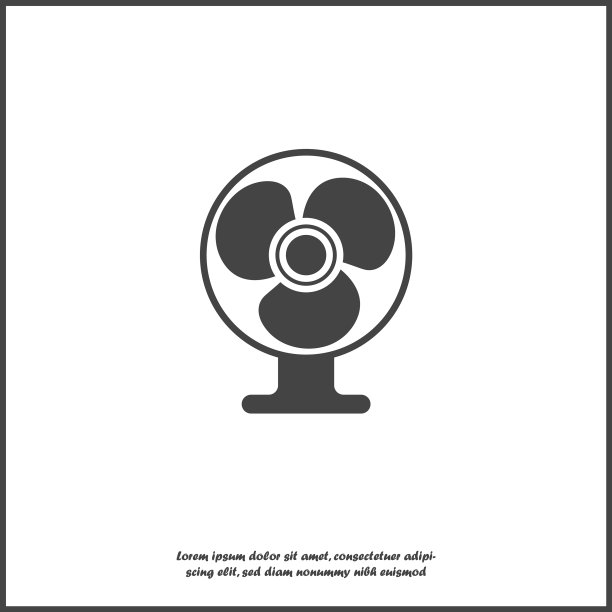 图标风扇在白色孤立的背景图片下载