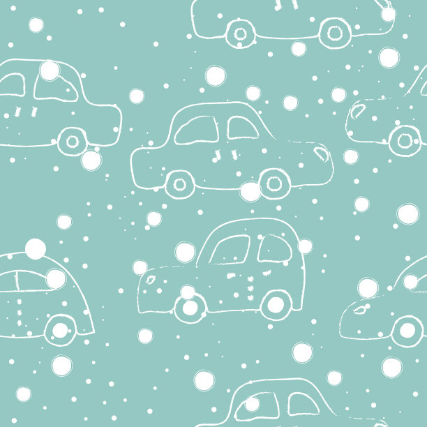 无缝模式与手绘汽车图片下载