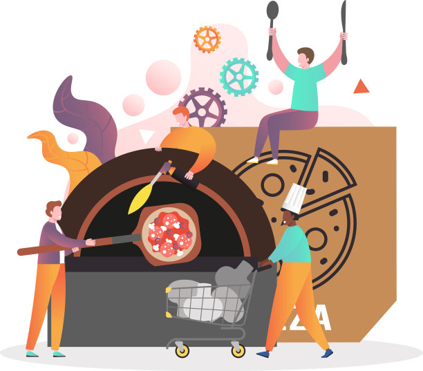 披萨餐厅概念网站横幅图片下载