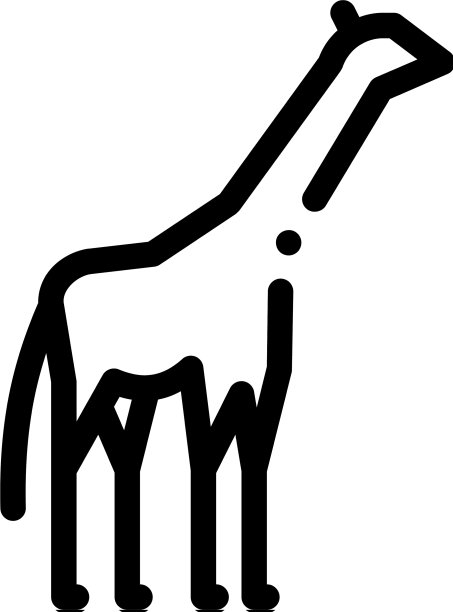 长颈鹿图标大纲图片下载
