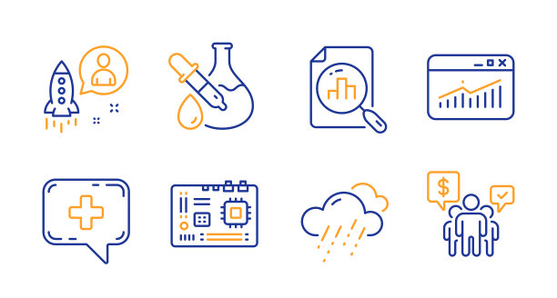 医疗聊天分析图表和雨天天气图片下载