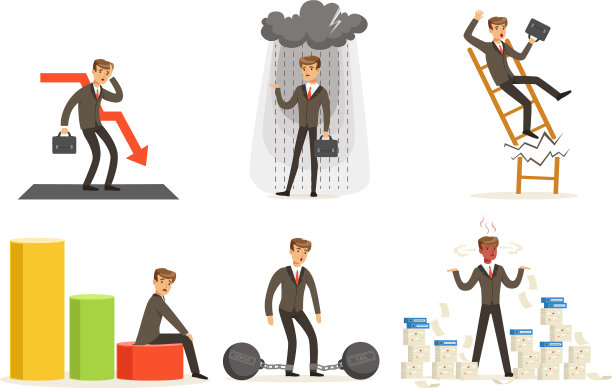 经理西装与领带业务失败和图片下载