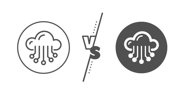 云存储服务线路图标大数据标志图片下载