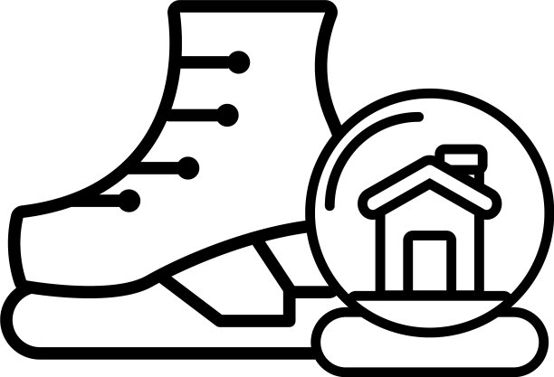 雪滑冰运动孤立的标志图片下载