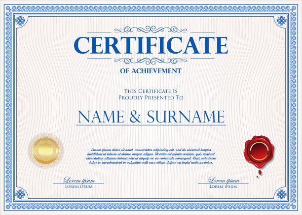 证书或文凭复古复古模板1图片下载